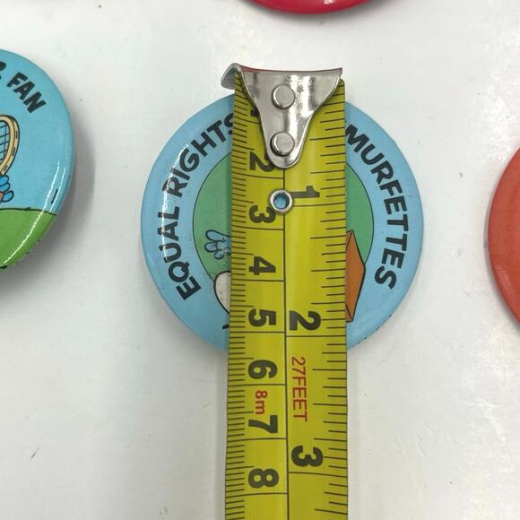 Vintage Smurfs Collectible Pinback 2” Buttons 1980’s Peyo- Lot of 7 - Picture 7 of 7